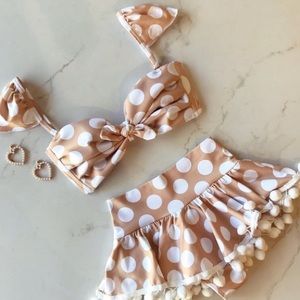 Size M Montce Swim Polka Dot Cabana Bikini Top